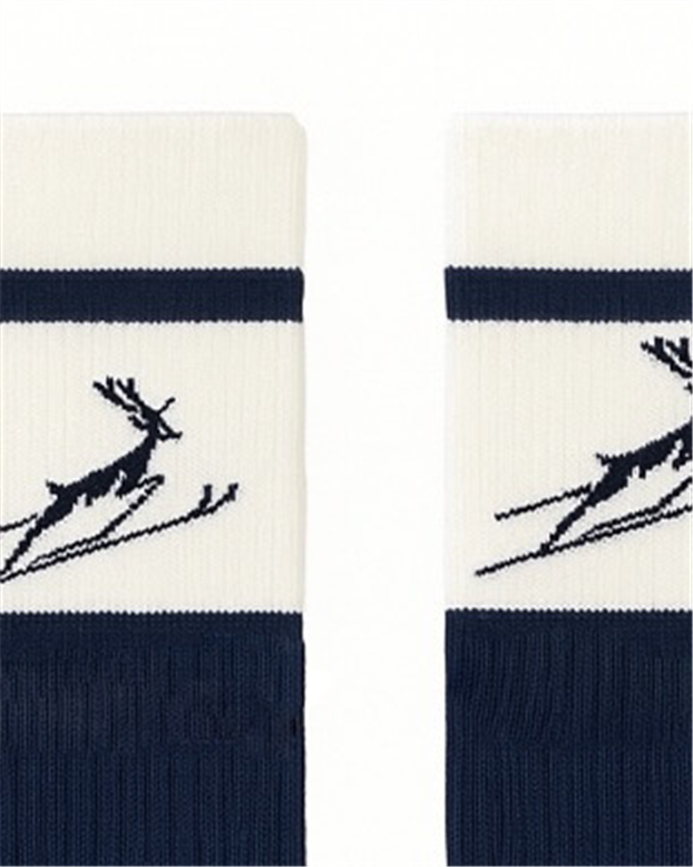 Club Sock — knitted stag detail